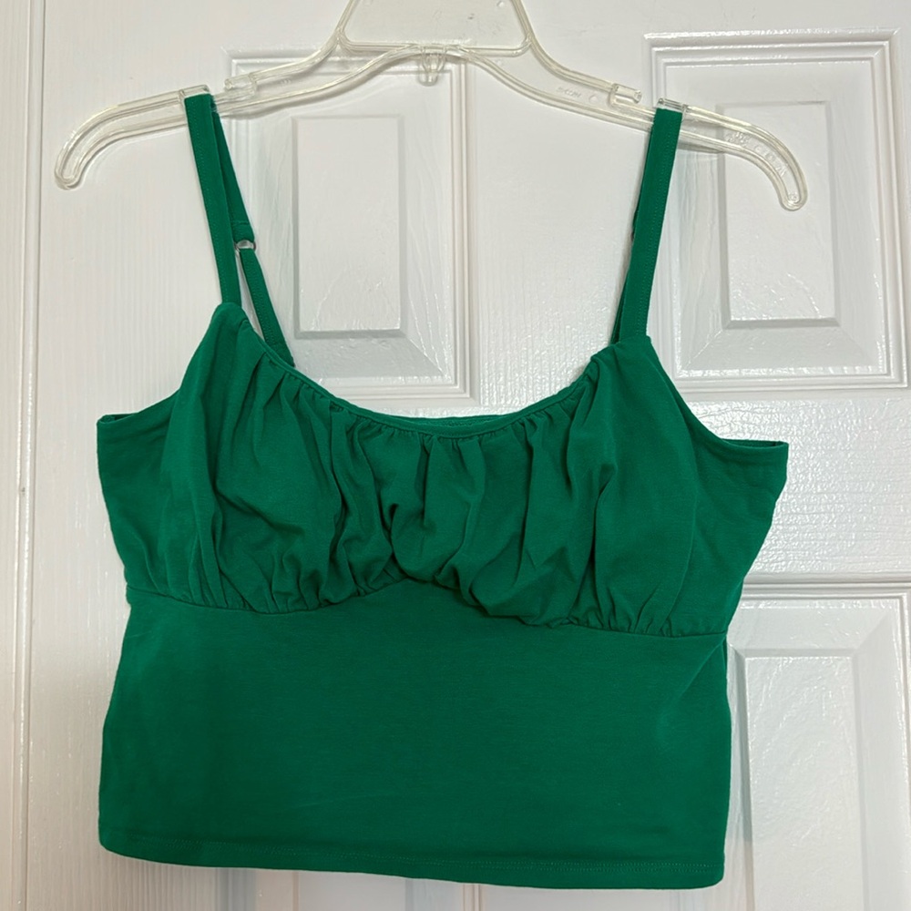 Green Crop Top